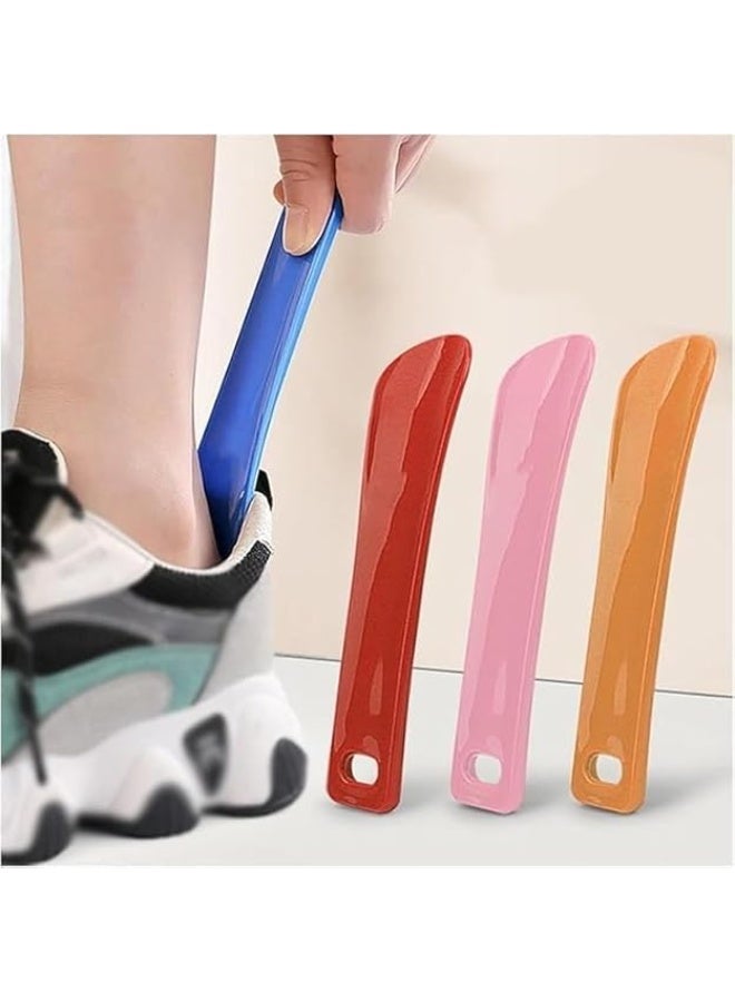 لبيسة جزم بفتحة تعليق – لبيسة قوية ومريحة لارتداء الأحذية بدون مجهود – ملعقة حذاء صلبة مانعة للانزلاق لسهولة اللبس دون انحناء، مثالية للكبار وكبار السن متعدد الالوان ( قطعتين) - Image 2